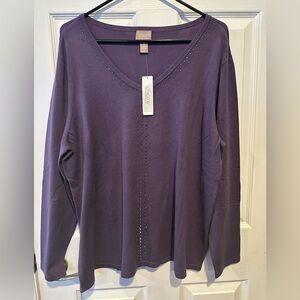 Chicos Sweater w rhinestones